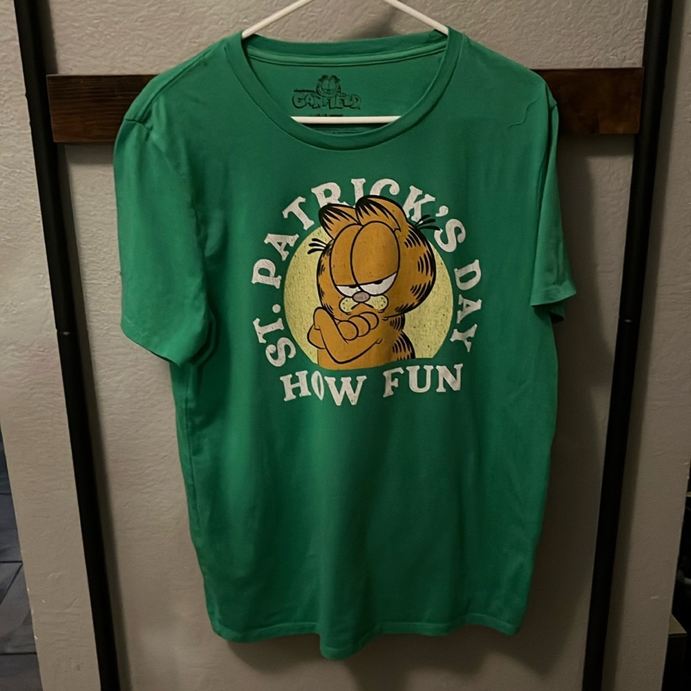Garfield St Patricks day tshirt
